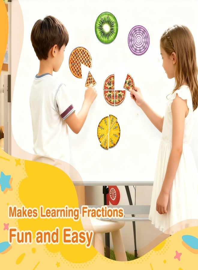 PraxiKidy Magnetic Fraction Tiles & Circles, Bars,Math Manipulatives 2nd, 3rd, 4th, 5th Grade,Fraction Manipulatives for Kids Teachers Demonstration Teaching Homeschool Supplies Classroom Whiteboard - Image 5